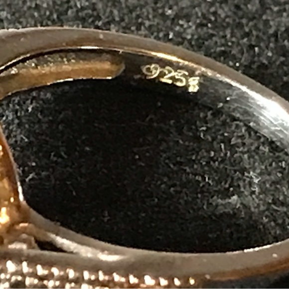 Heart shaped cluster diamond ring in925 - Picture 2 of 2